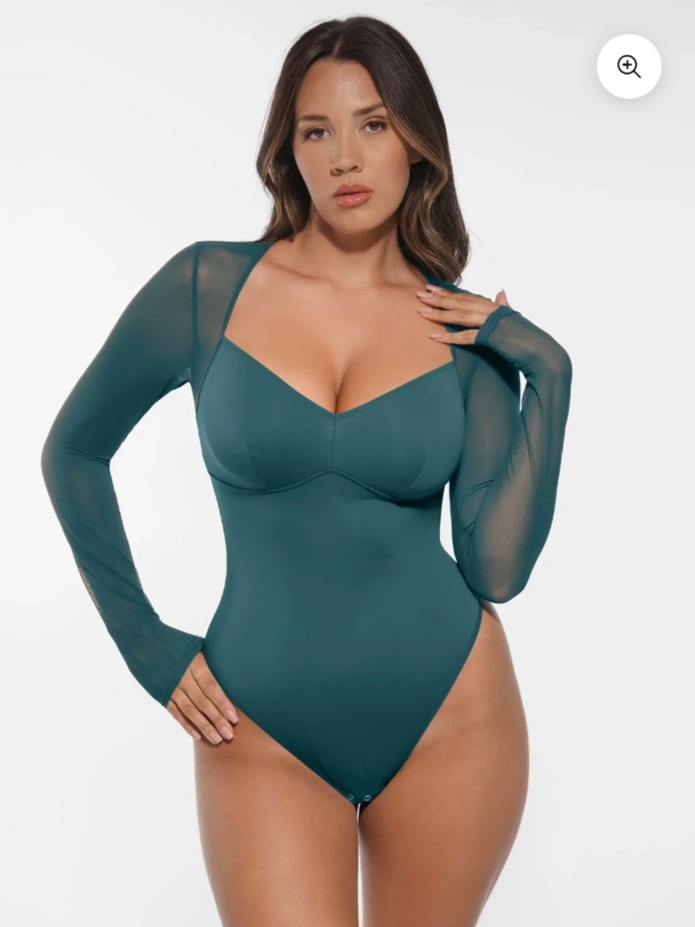 Long Sleeve Mesh Bodysuit (Size L)